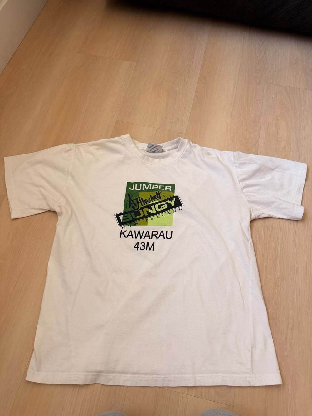 AJ Hackett Bungy T-Shirt Size XL White Kawarau New Zealand